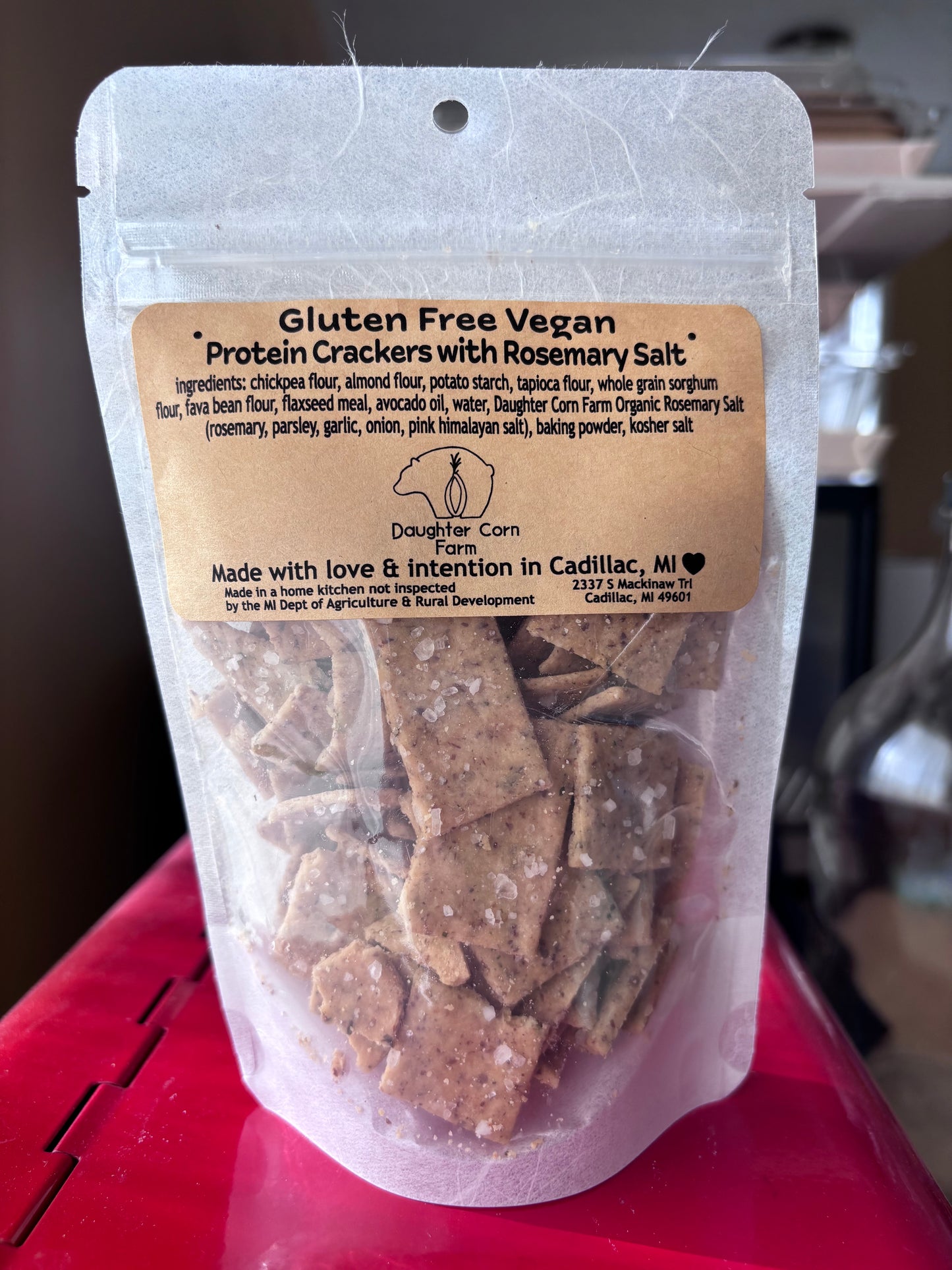 Gluten Free Vegan Protein Crackers
